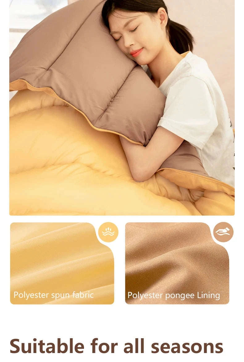 2 Person Sleeping Bag for Camping and Travel-Yellow 2.2kg