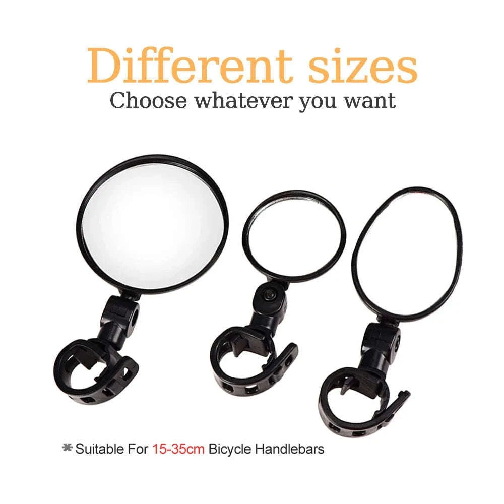 2-Piece 360° Bicycle Rearview Mirror Set for Safer Rides-2 Pcs 5.7 cm
