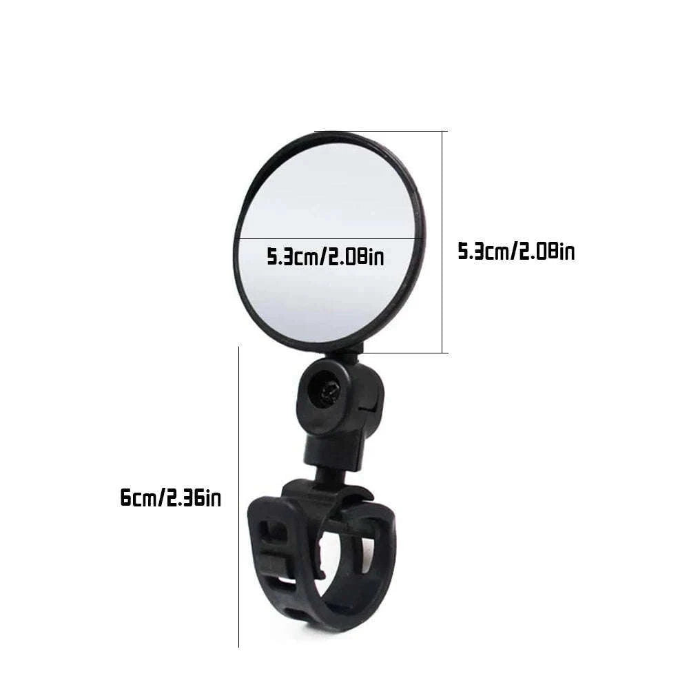 2-Piece 360° Bicycle Rearview Mirror Set for Safer Rides-2 Pcs 5.7 cm