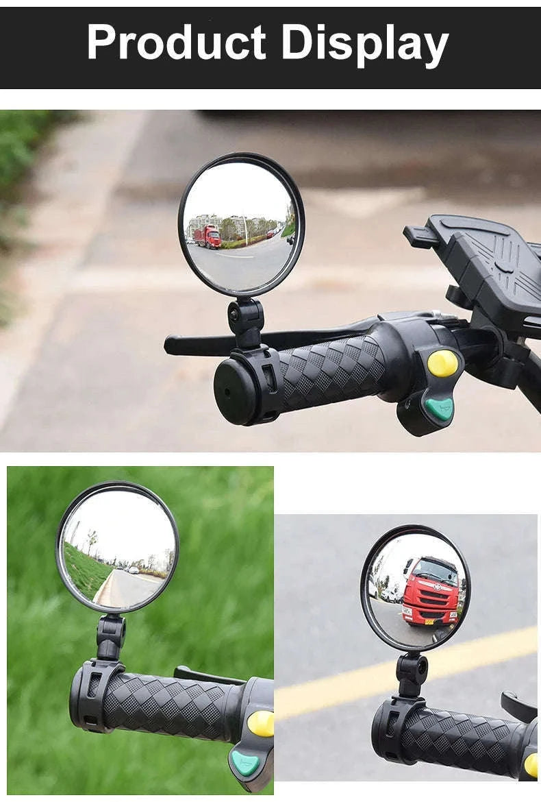 2-Piece 360° Bicycle Rearview Mirror Set for Safer Rides-2 Pcs 5.7 cm