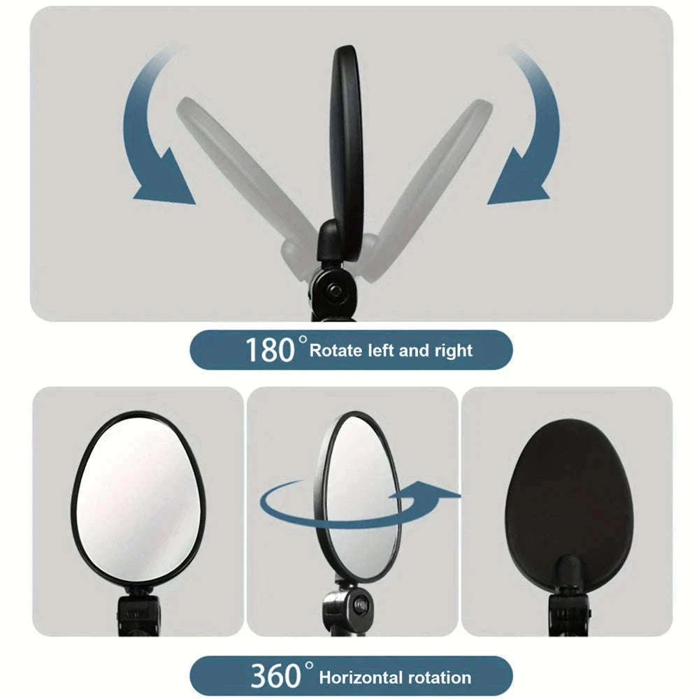 2-Piece 360° Bicycle Rearview Mirror Set for Safer Rides-2 Pcs 5.7 cm