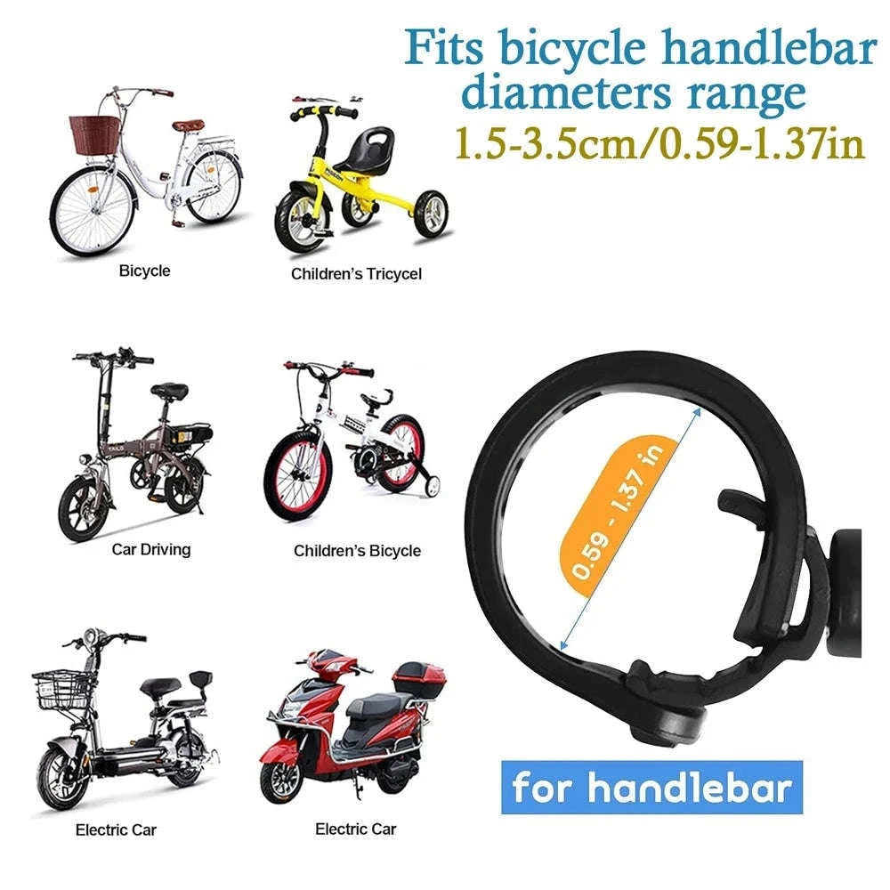 2-Piece 360° Bicycle Rearview Mirror Set for Safer Rides-2 Pcs 5.7 cm