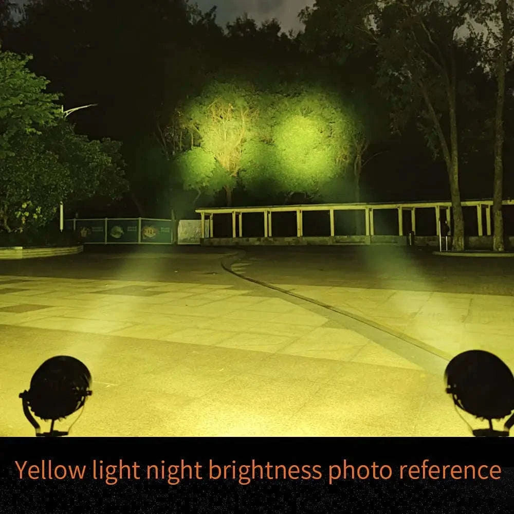 2-Piece 4 Inch LED Work Light Set for 12V/24V Vehicles-4 inch Flood-yellow
