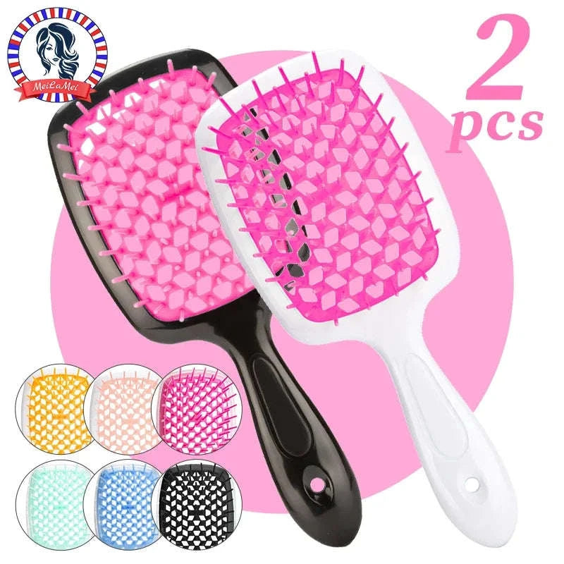 2-Piece Anti-Static Hair Comb Set for Wet & Dry Styling-WS024-B / United States