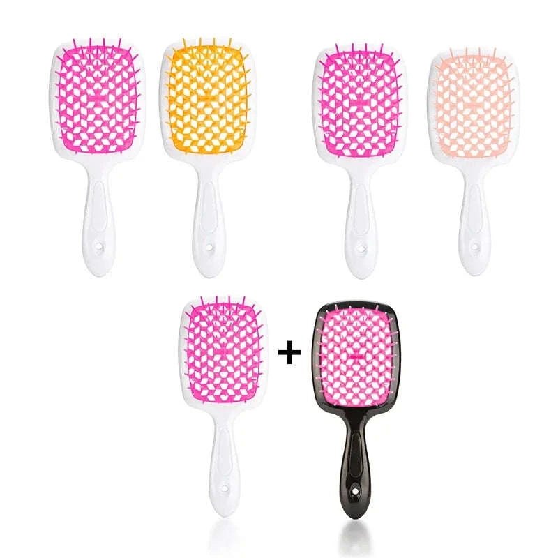 2-Piece Anti-Static Hair Comb Set for Wet & Dry Styling-WS024-B / United States
