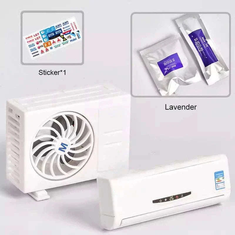 2-Piece Car Air Freshener Solar Rotation Air Vent Diffuser-Lemon scent