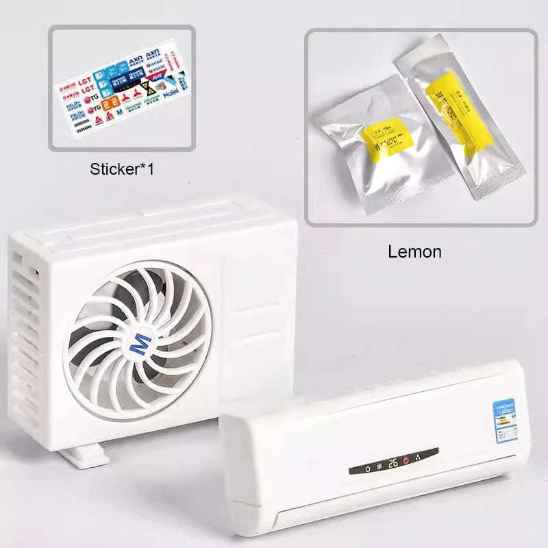 2-Piece Car Air Freshener Solar Rotation Air Vent Diffuser-Lemon scent