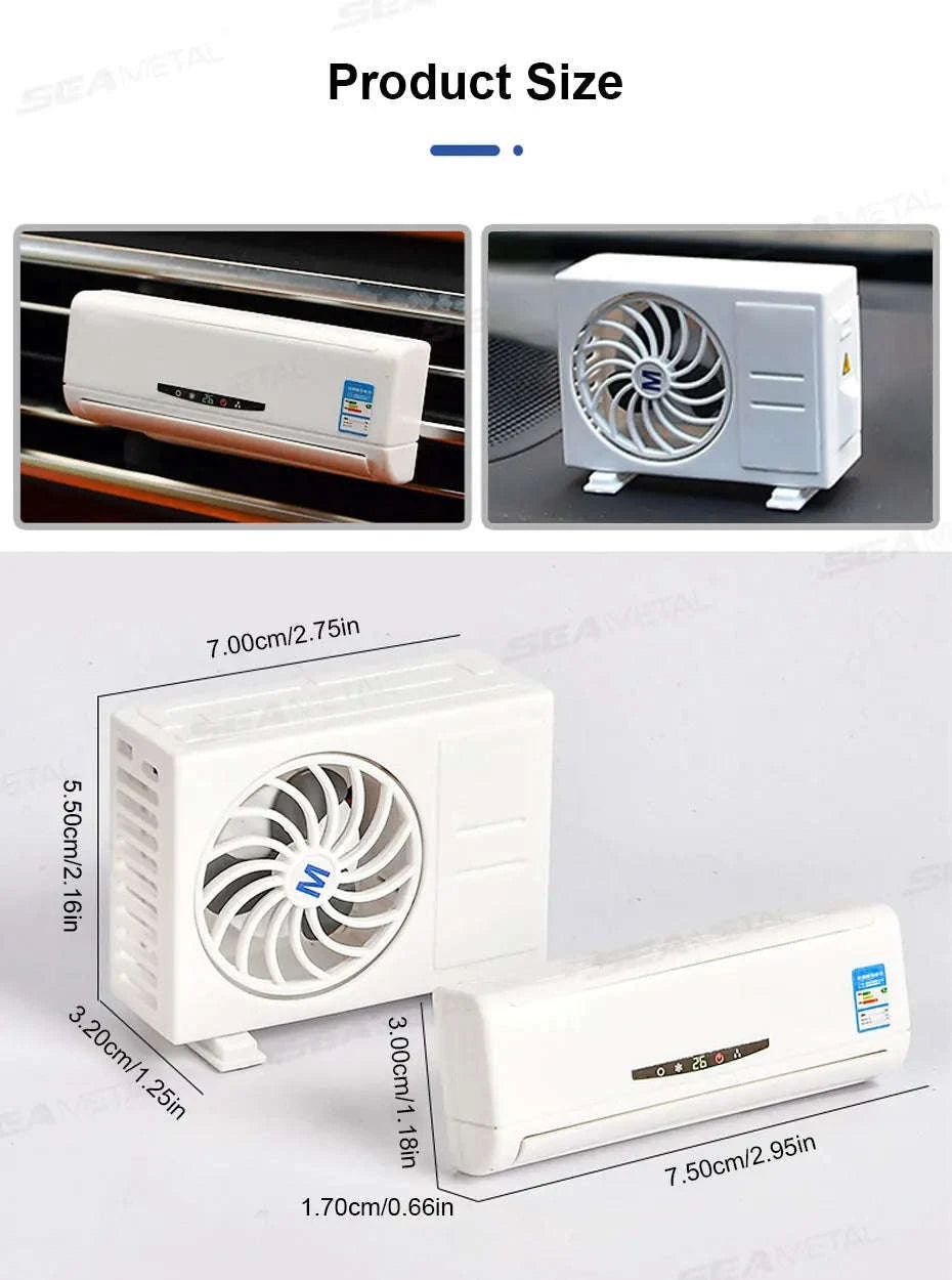 2-Piece Car Air Freshener Solar Rotation Air Vent Diffuser-Lemon scent