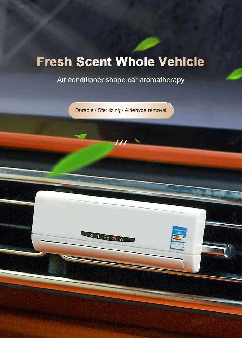 2-Piece Car Air Freshener Solar Rotation Air Vent Diffuser-Lemon scent