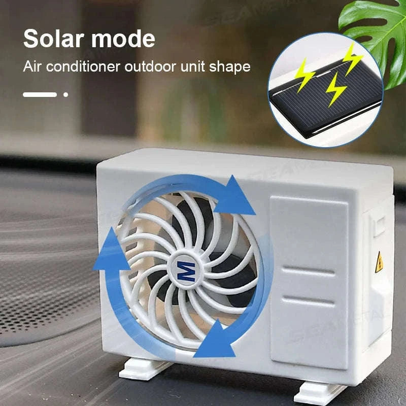 2-Piece Car Air Freshener Solar Rotation Air Vent Diffuser-Lemon scent