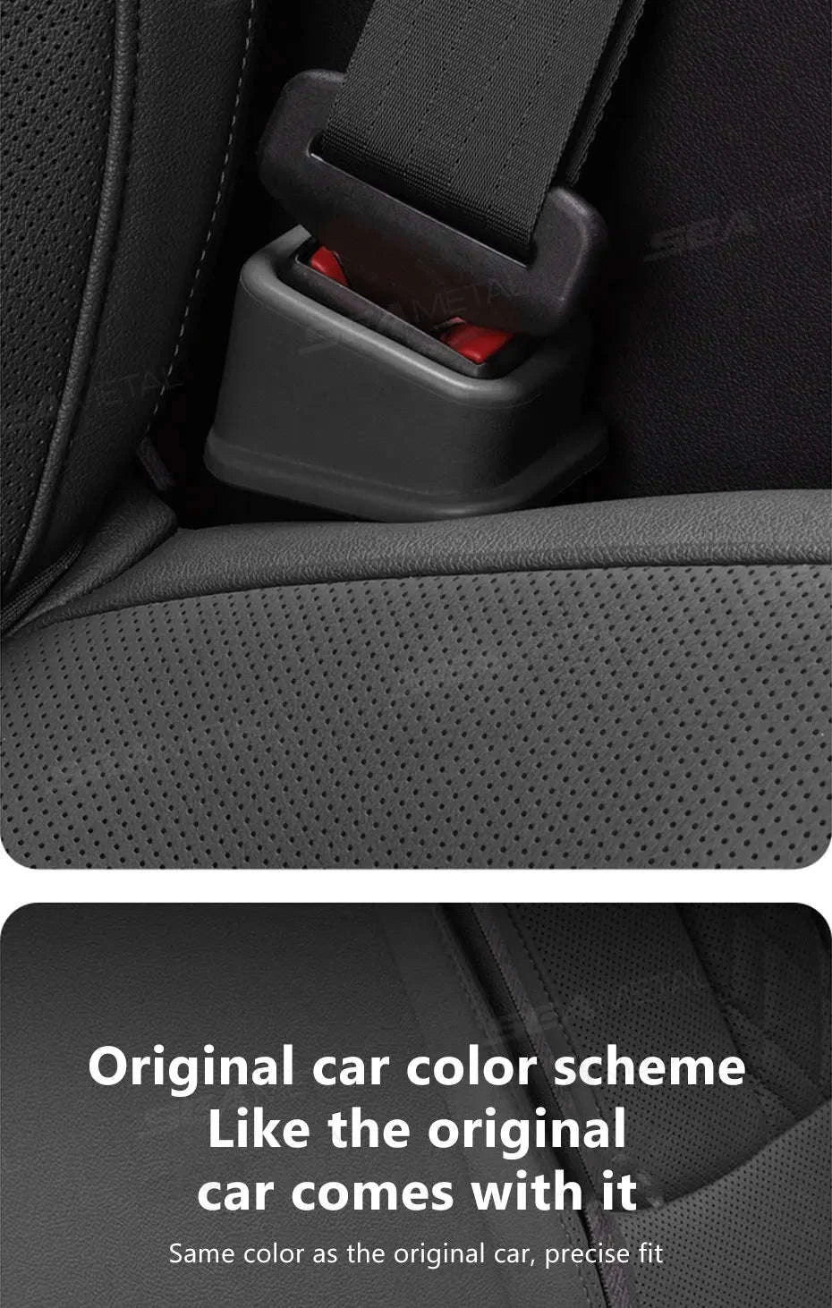 2-Piece Car Seat Belt Buckle Cover-Brown