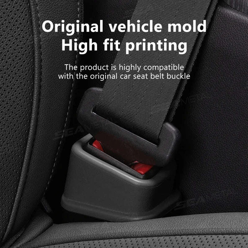 2-Piece Car Seat Belt Buckle Cover-Brown