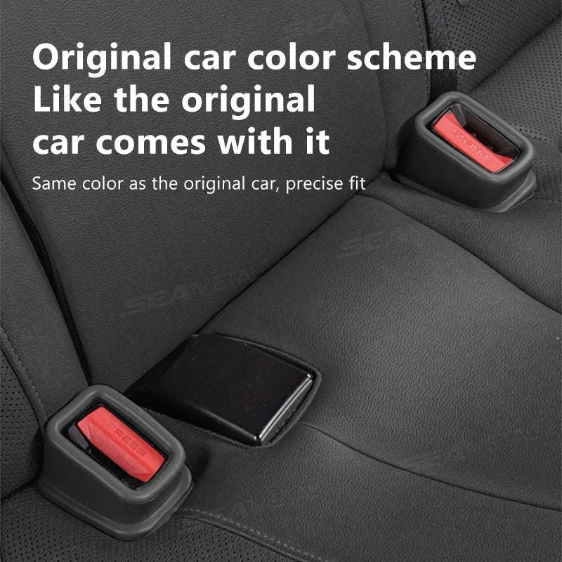 2-Piece Car Seat Belt Buckle Cover-Brown