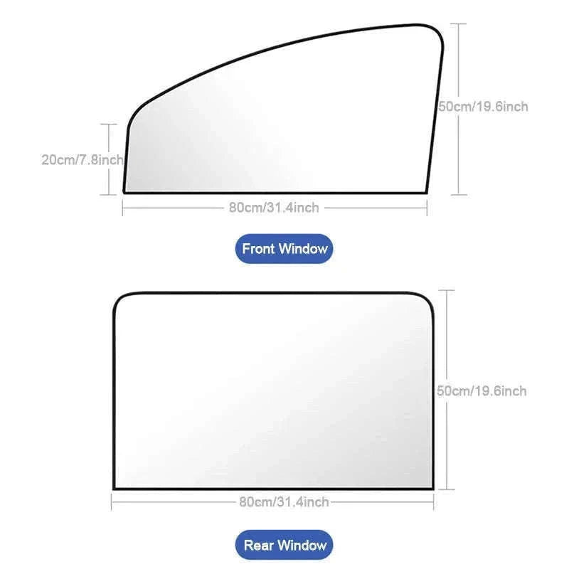 2-Piece Car Side Window Sun Shade Curtain-Back 2pcs