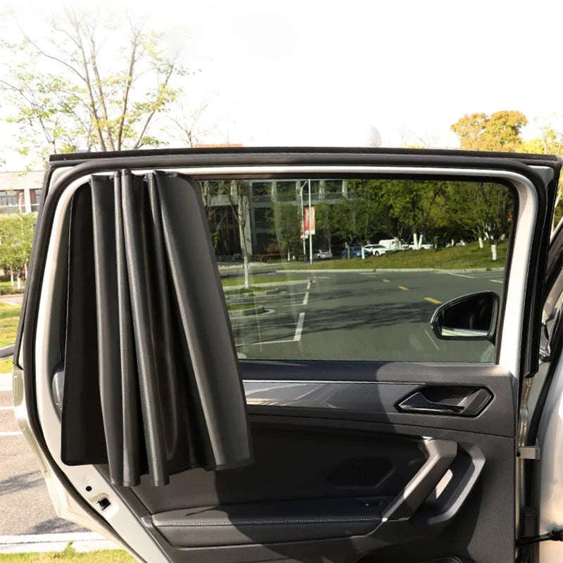 2-Piece Car Side Window Sun Shade Curtain-Back 2pcs