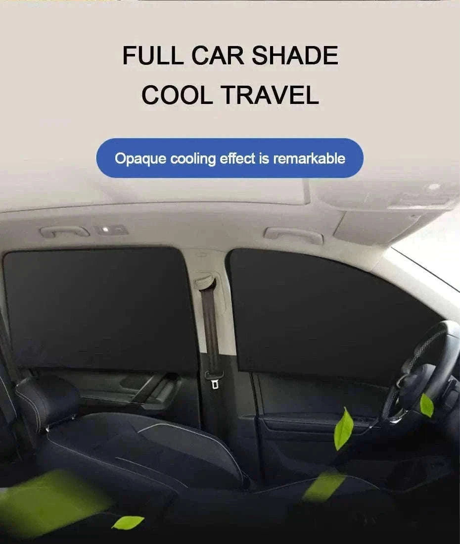 2-Piece Car Side Window Sun Shade Curtain-Back 2pcs