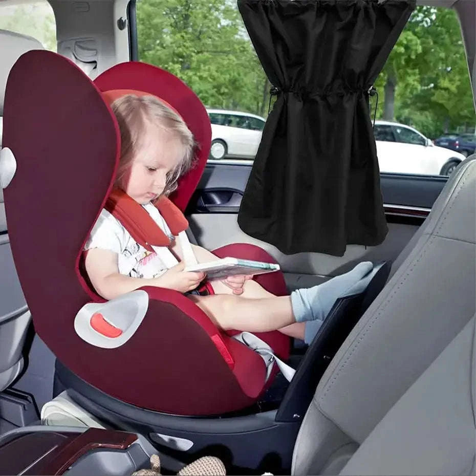2-Piece Car Side Window Sun Shade Curtains-2pcs