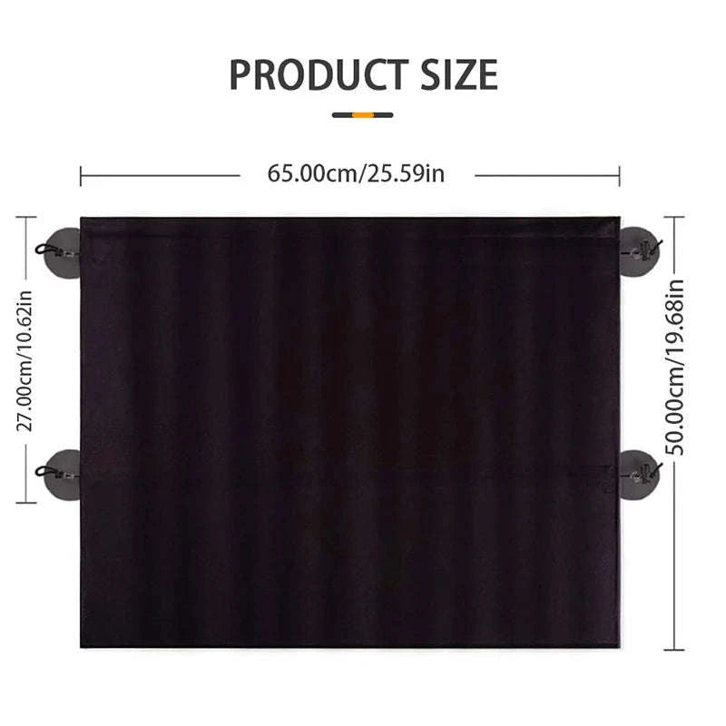 2-Piece Car Side Window Sun Shade Curtains-2pcs