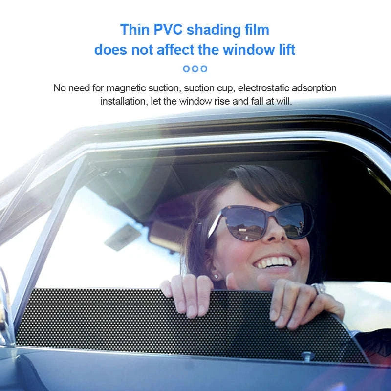 2-Piece Car Side Window Sun Shade Film-63CM