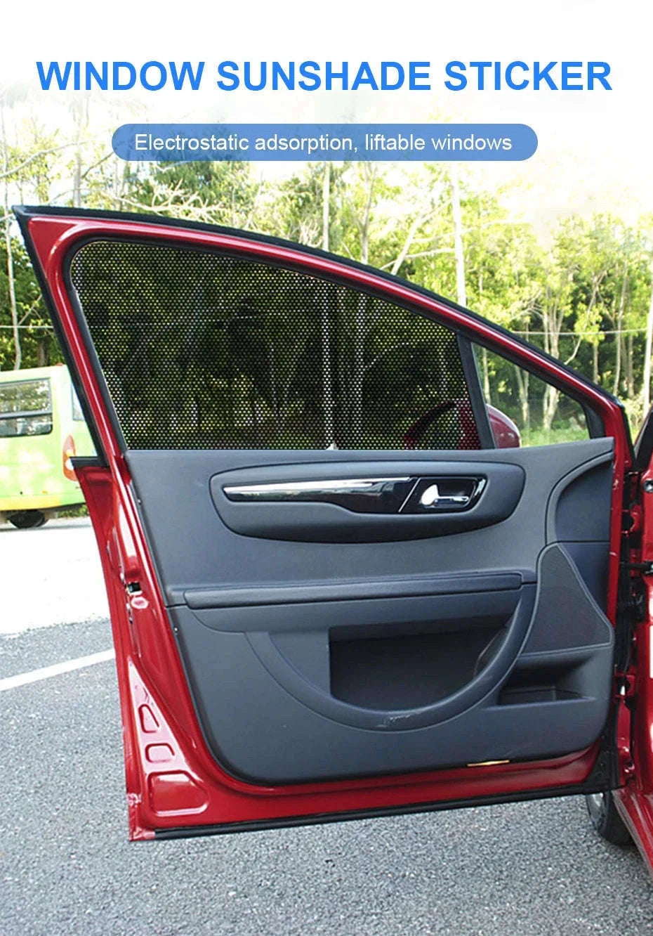 2-Piece Car Side Window Sun Shade Film-63CM
