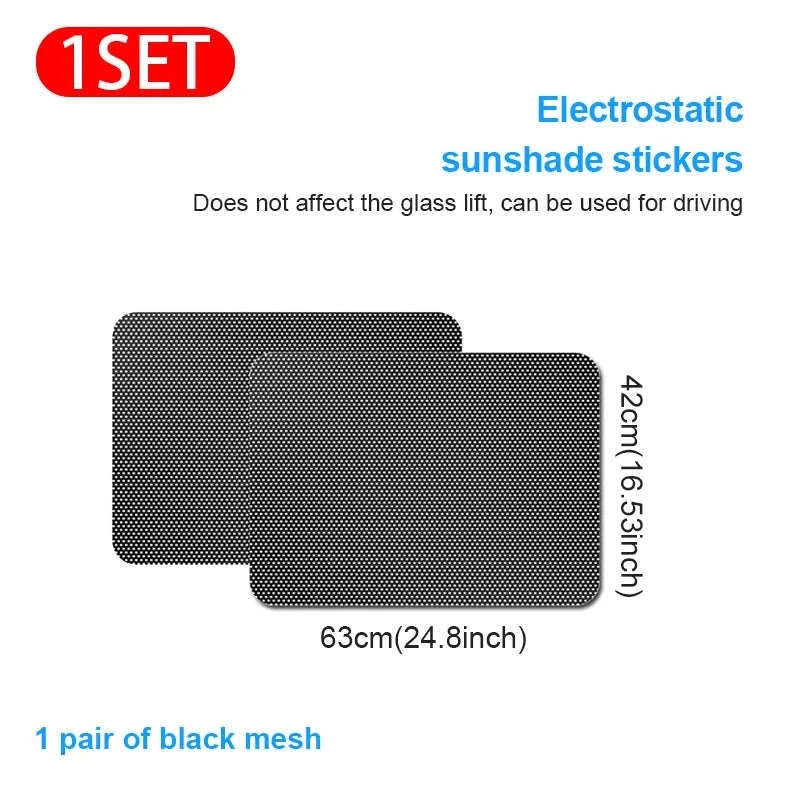 2-Piece Car Side Window Sun Shade Film-63CM