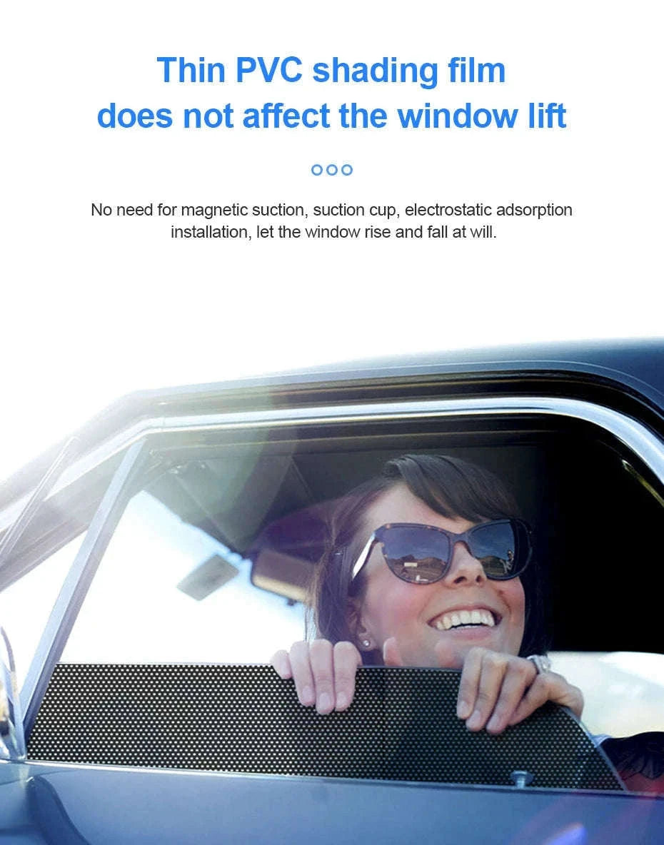 2-Piece Car Side Window Sun Shade Film-63CM