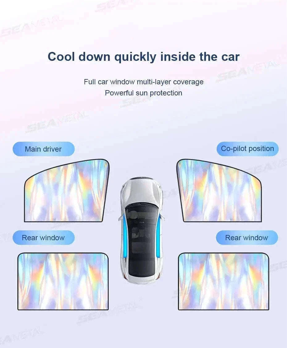 2-Piece Car Side Window Sun Shade-Front 2Pcs