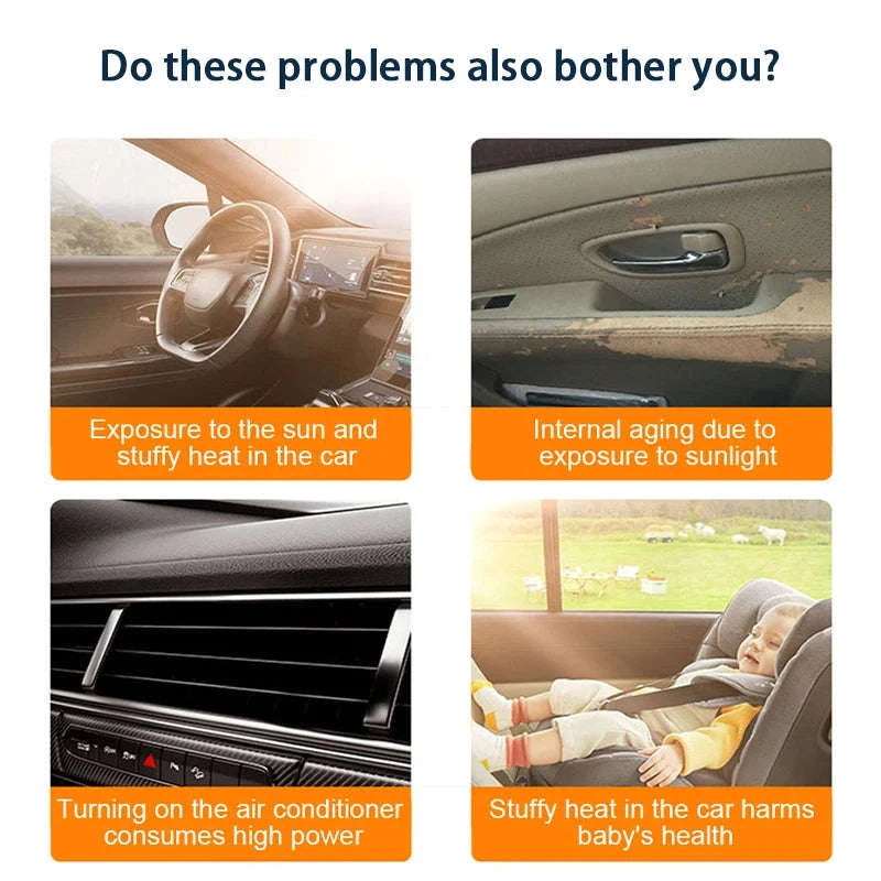 2-Piece Car Side Window Sun Shade-Rear 2pcs