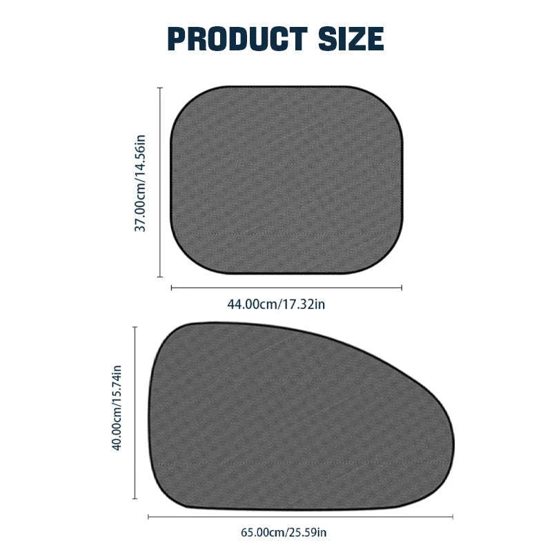 2-Piece Car Side Window Sun Shade-Rear 2pcs