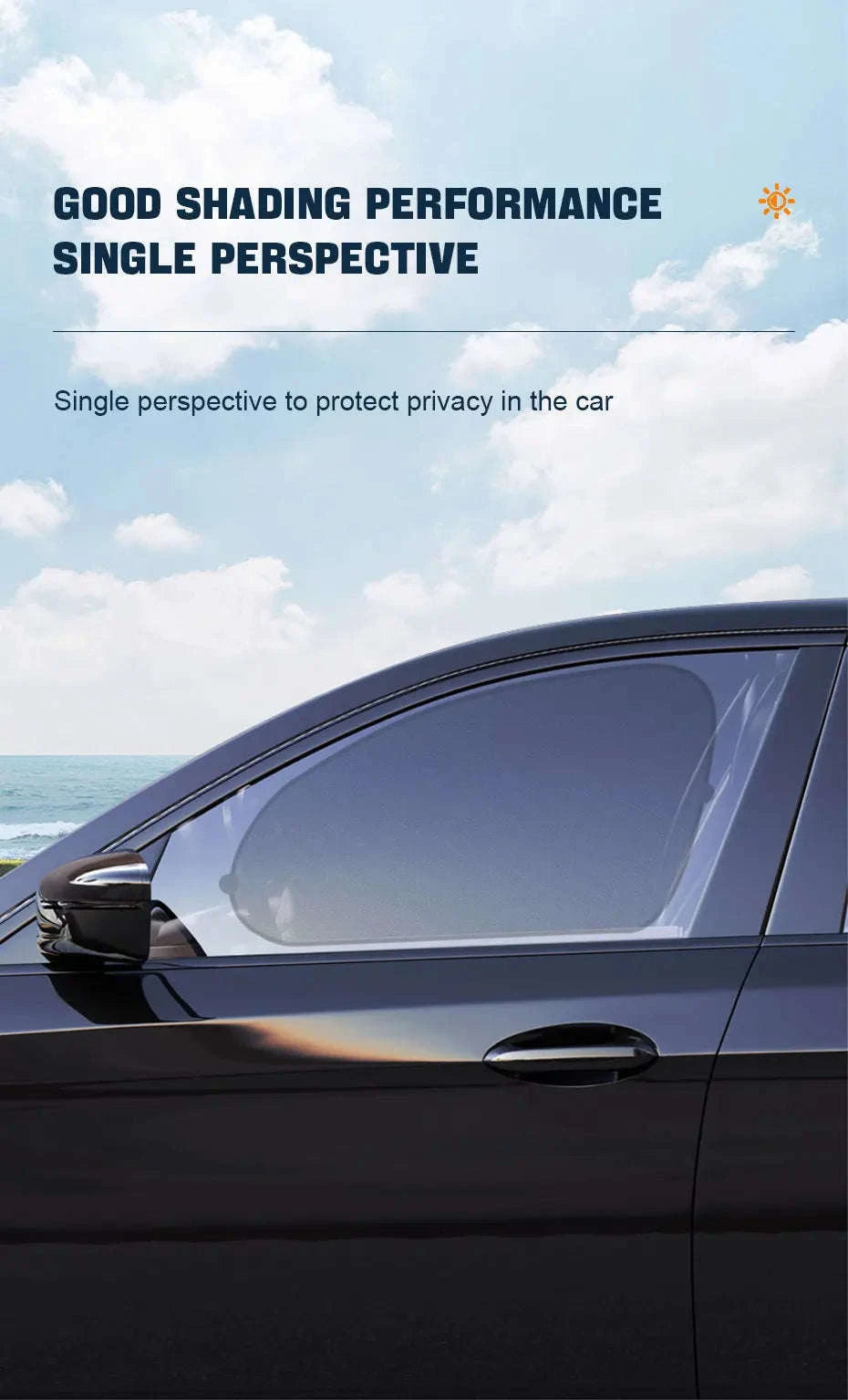 2-Piece Car Side Window Sun Shade-Rear 2pcs