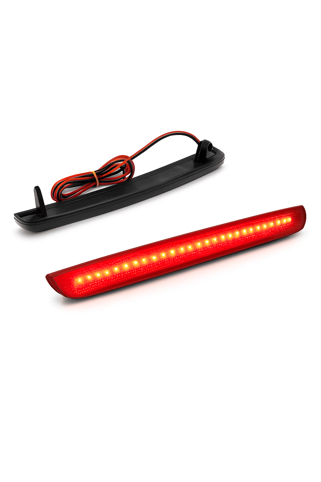 2-Piece LED Rear Bumper Reflector Lights, Smoked or Red Lens-Smoked Lens