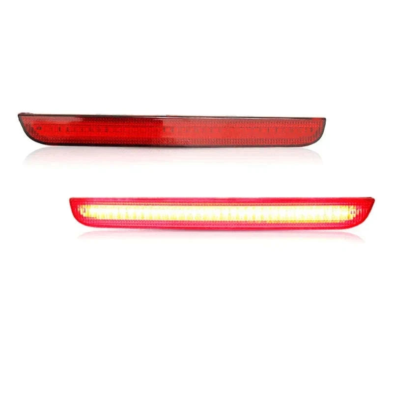 2-Piece LED Rear Bumper Reflector Lights, Smoked or Red Lens-Smoked Lens