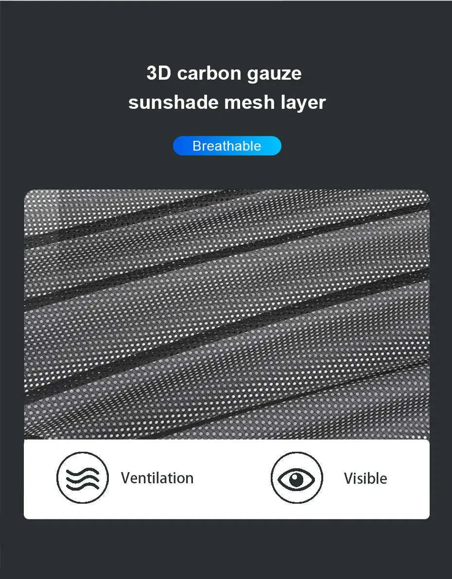 2-Piece Magnetic Double-Layer Car Side Window Sun Shade Curtain-Back 2pcs