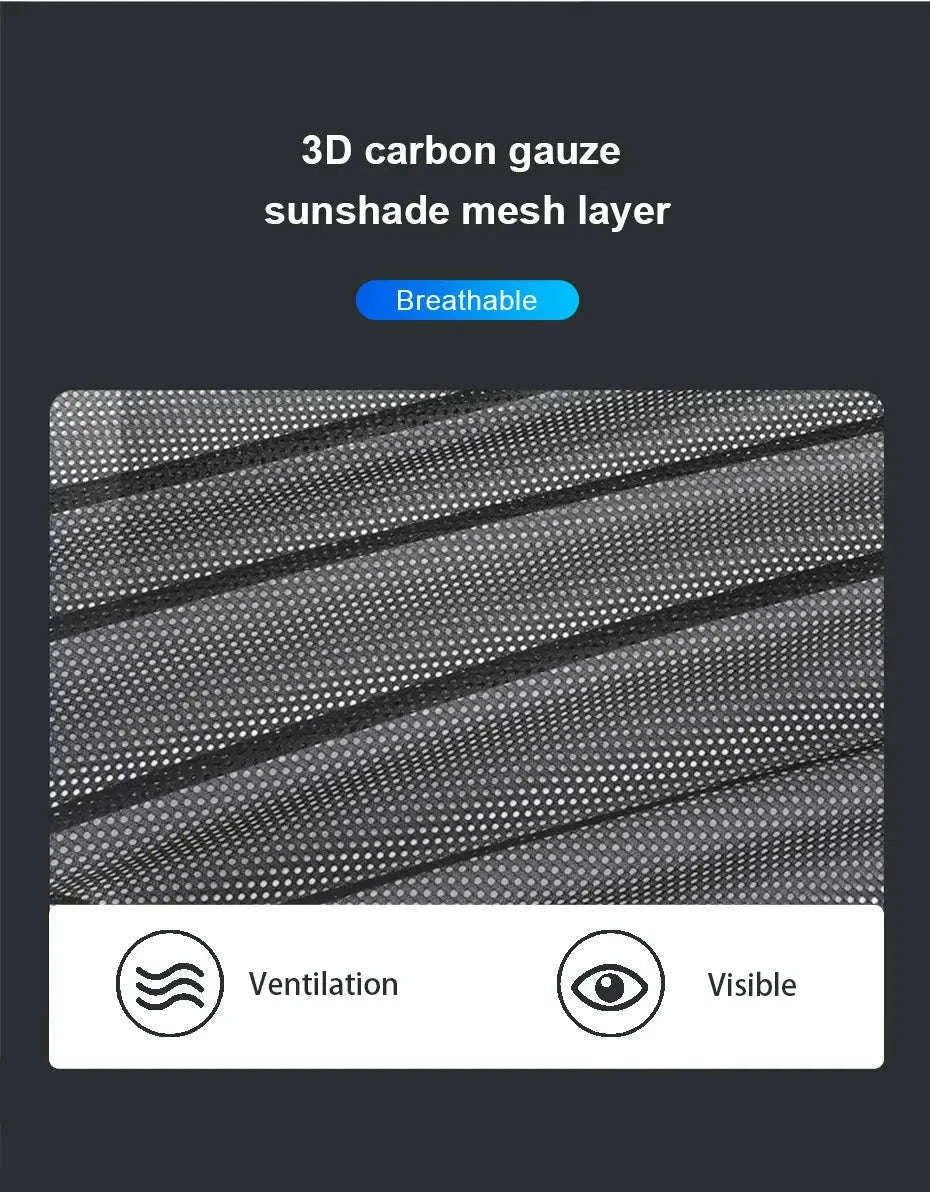 2-Piece Magnetic Double-Layer Car Side Window Sun Shade Curtain-Back 2pcs