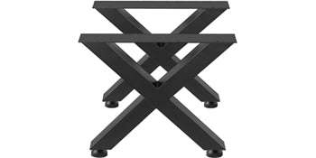 2-Piece Metal Table Legs Steel X-Shape 1000kg Load with Pre-Drilled Holes-720x600MM black / United Kingdom