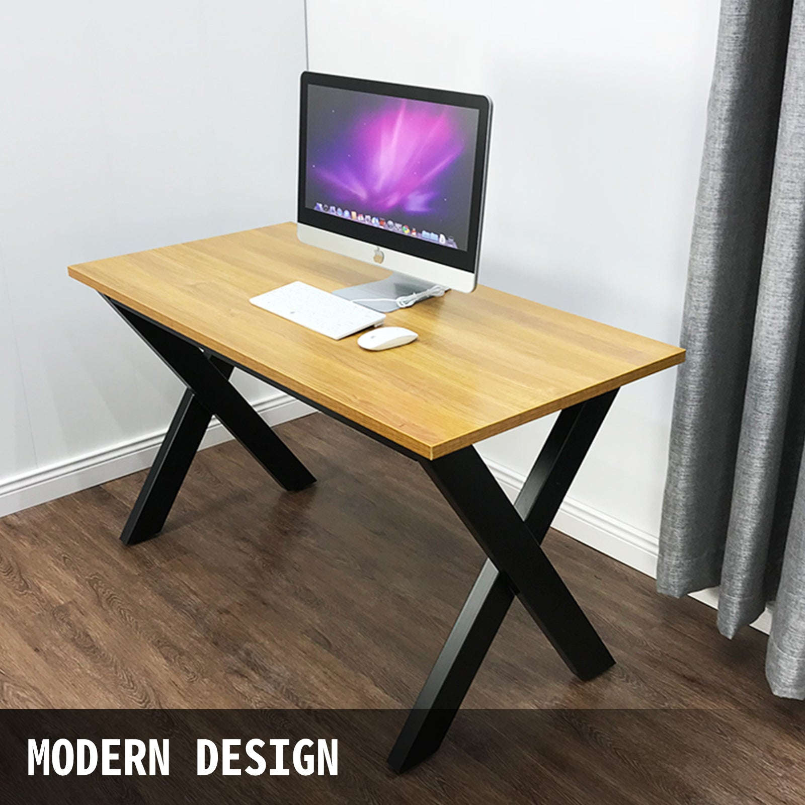 2-Piece Metal Table Legs Steel X-Shape 1000kg Load with Pre-Drilled Holes-720x600MM black / United Kingdom