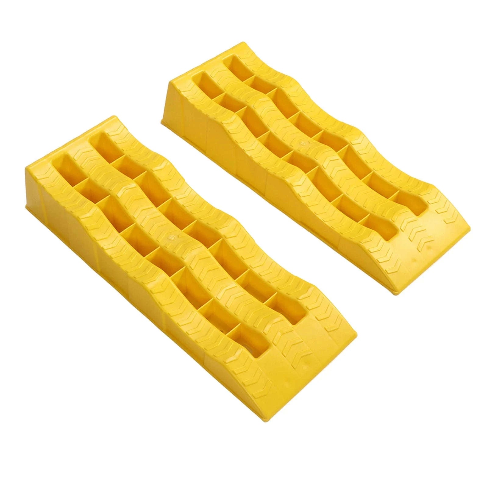 2-Piece RV Leveling Ramps 3-Stage Heavy Duty Wheel Pads-2pcs