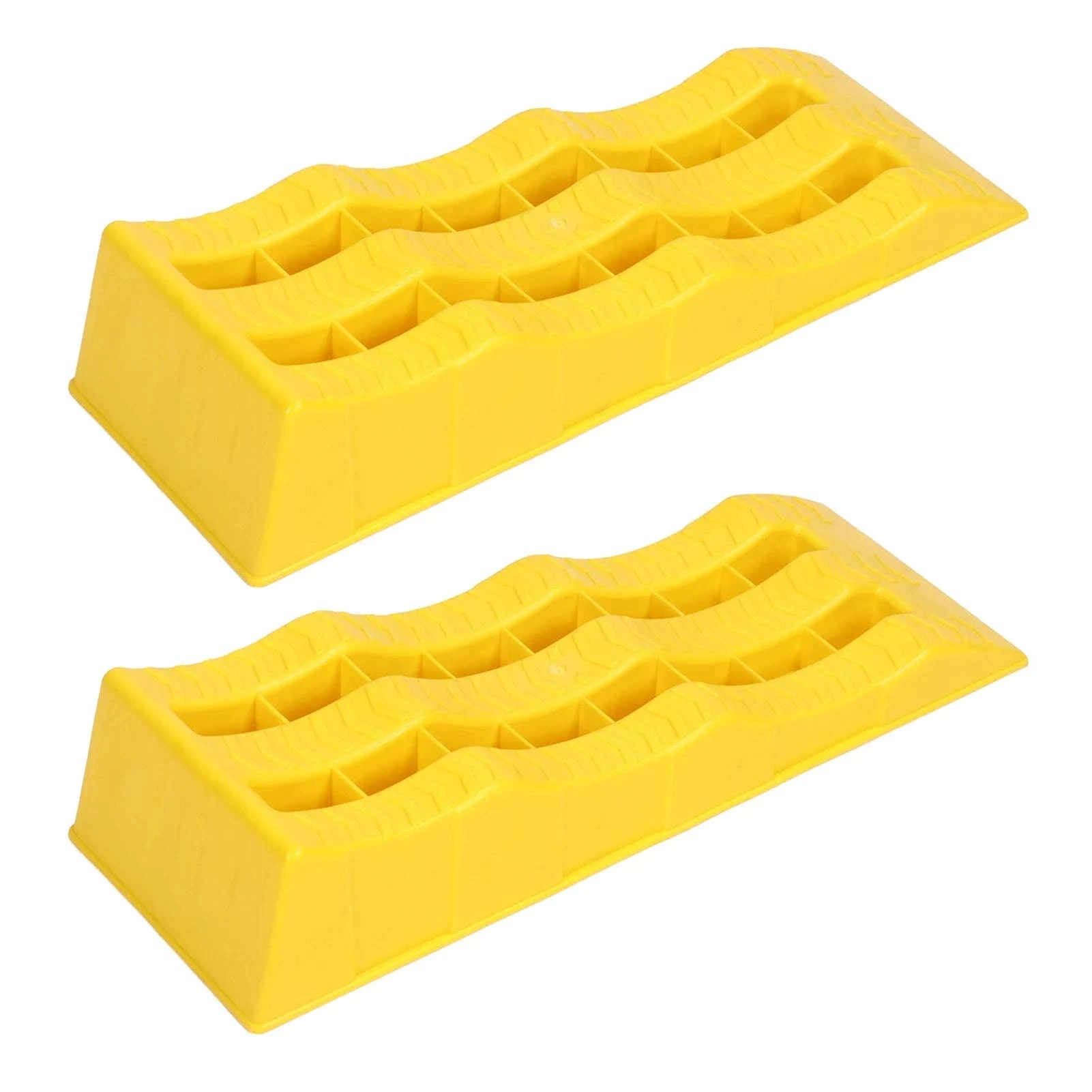 2-Piece RV Leveling Ramps 3-Stage Heavy Duty Wheel Pads-2pcs