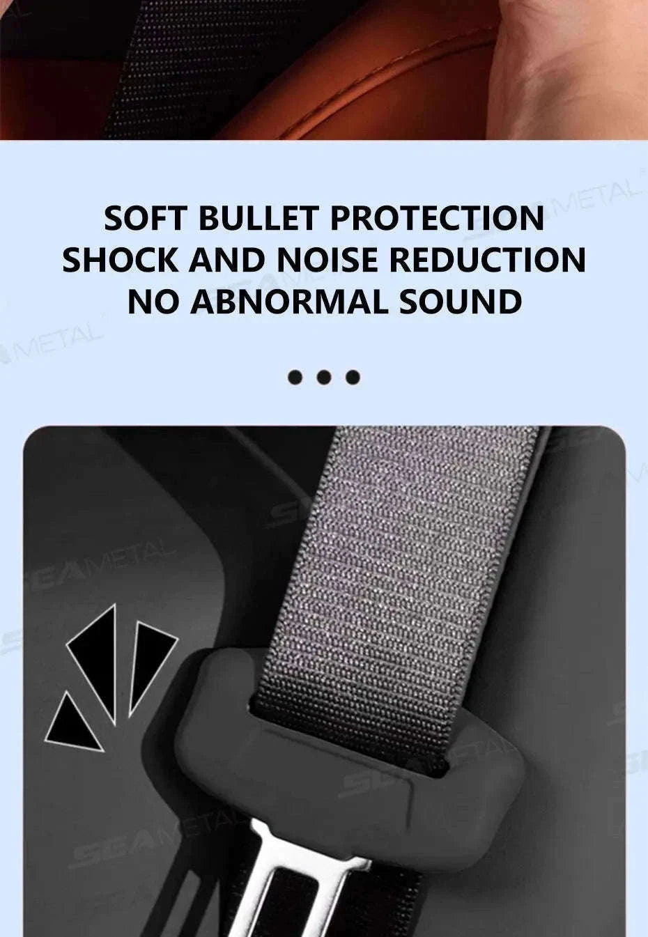 2-Piece Seat Belt Buckle Protector Rubber Cover-Brown 2pcs