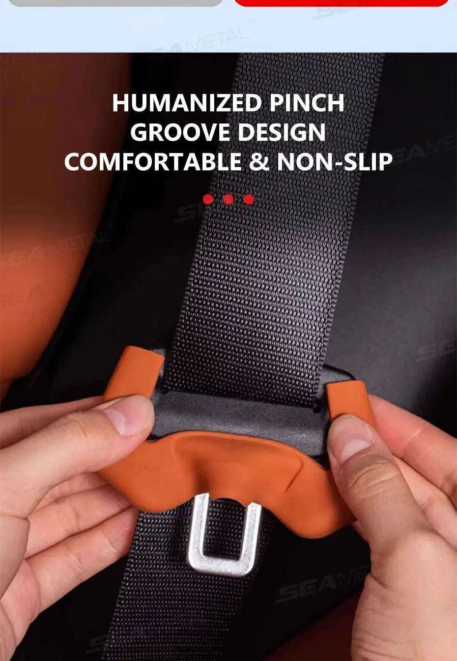 2-Piece Seat Belt Buckle Protector Rubber Cover-Brown 2pcs