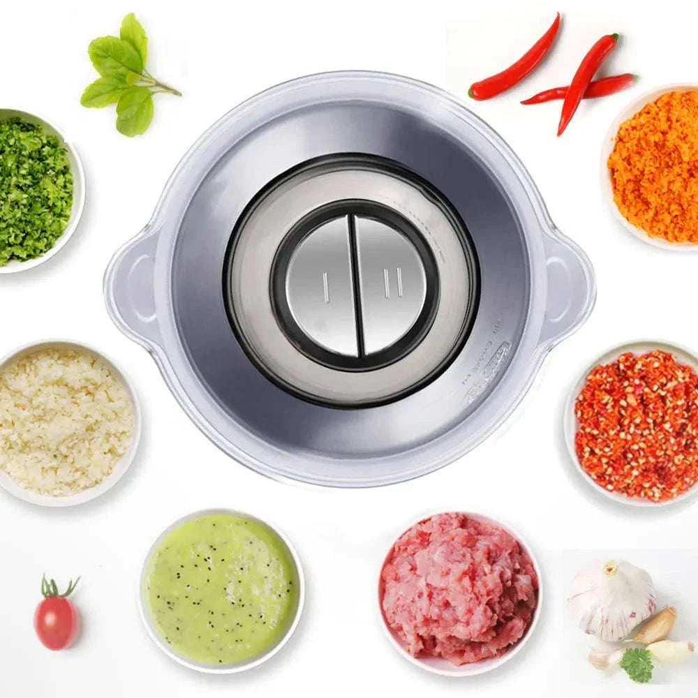 2-Speed 500W Stainless Steel 2L Electric Chopper-Standard Extra Knife / 110 V / United States|US