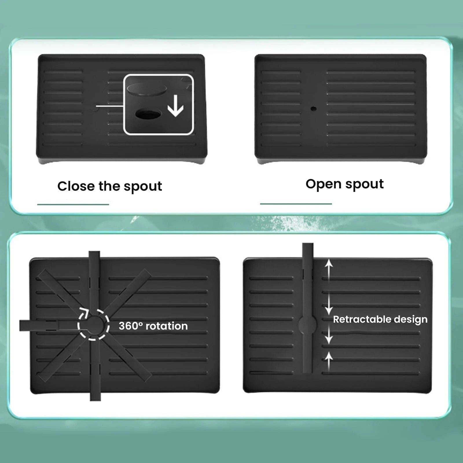 2-Tier Dish Drying Rack with Drainboard and Cutlery Holder-Type B / france / 2-tier