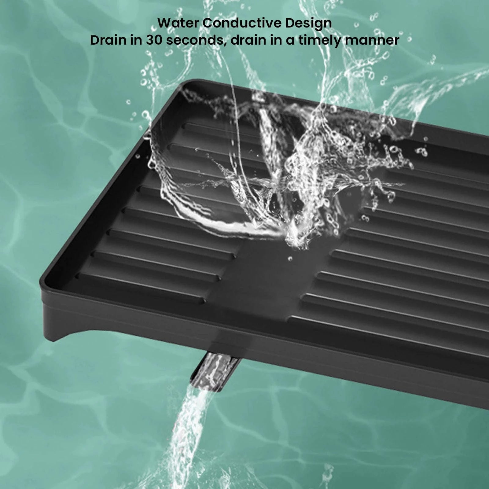 2-Tier Dish Drying Rack with Drainboard Space-Saving Organizer-black / france / 2-tier