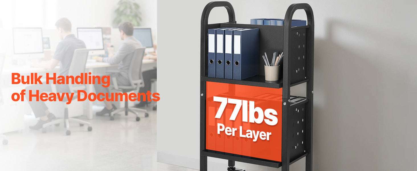 2-Tier Rolling Book Cart with Lockable Wheels, 150 lb Capacity-100lbs / GERMANY