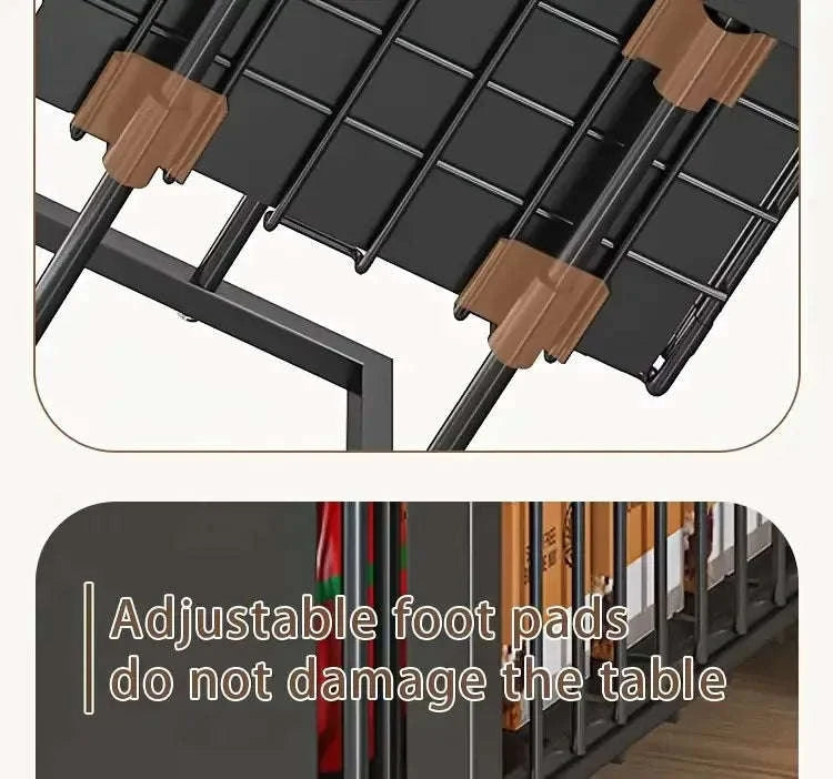 2-Tier Under Sink Pull-Out Organizer Adjustable Steel Drawer Rack-1pc / france / 2-tier