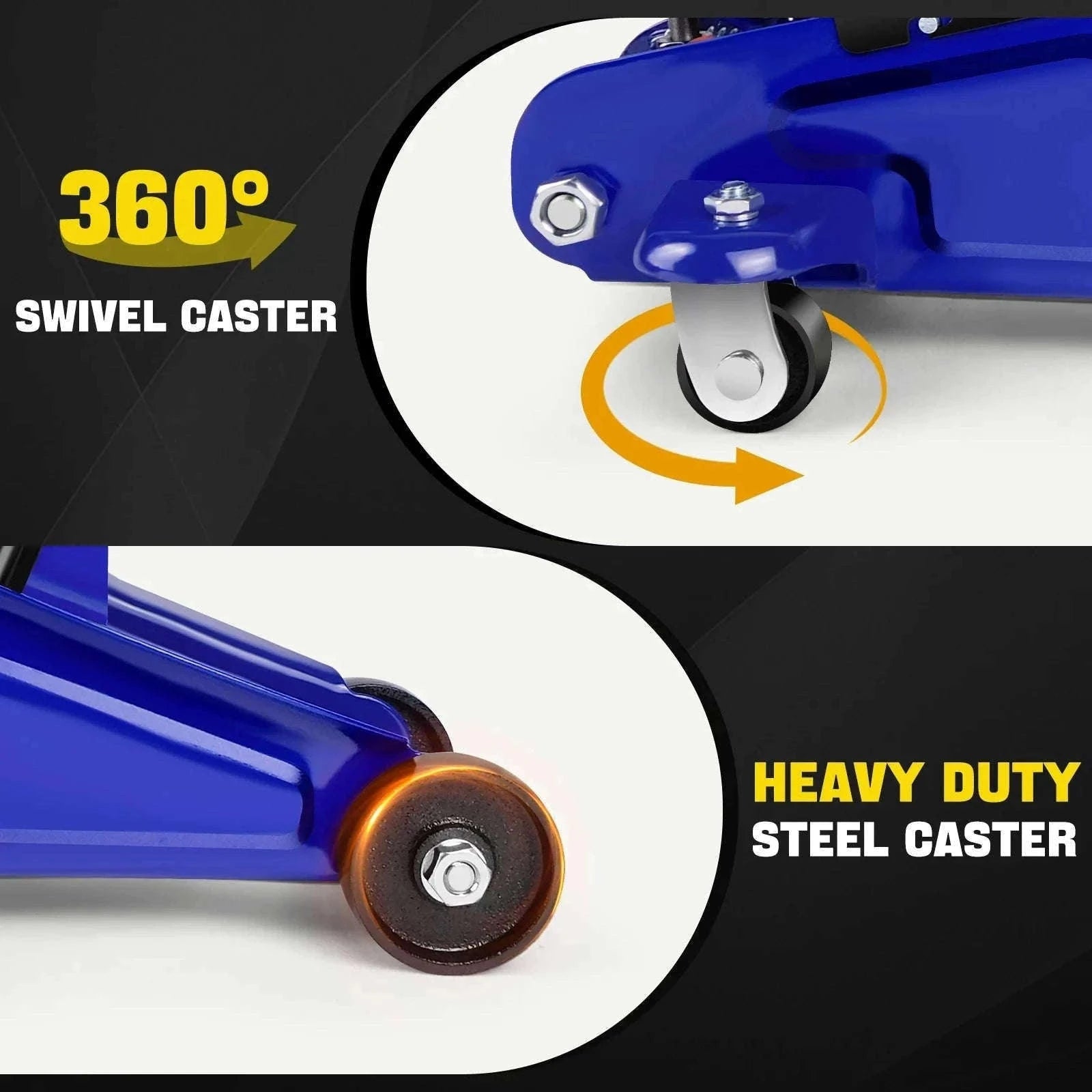 2 Ton Hydraulic Floor Jack & Stand Combo for Garage Repairs-Blue / UNITED KINGDOM