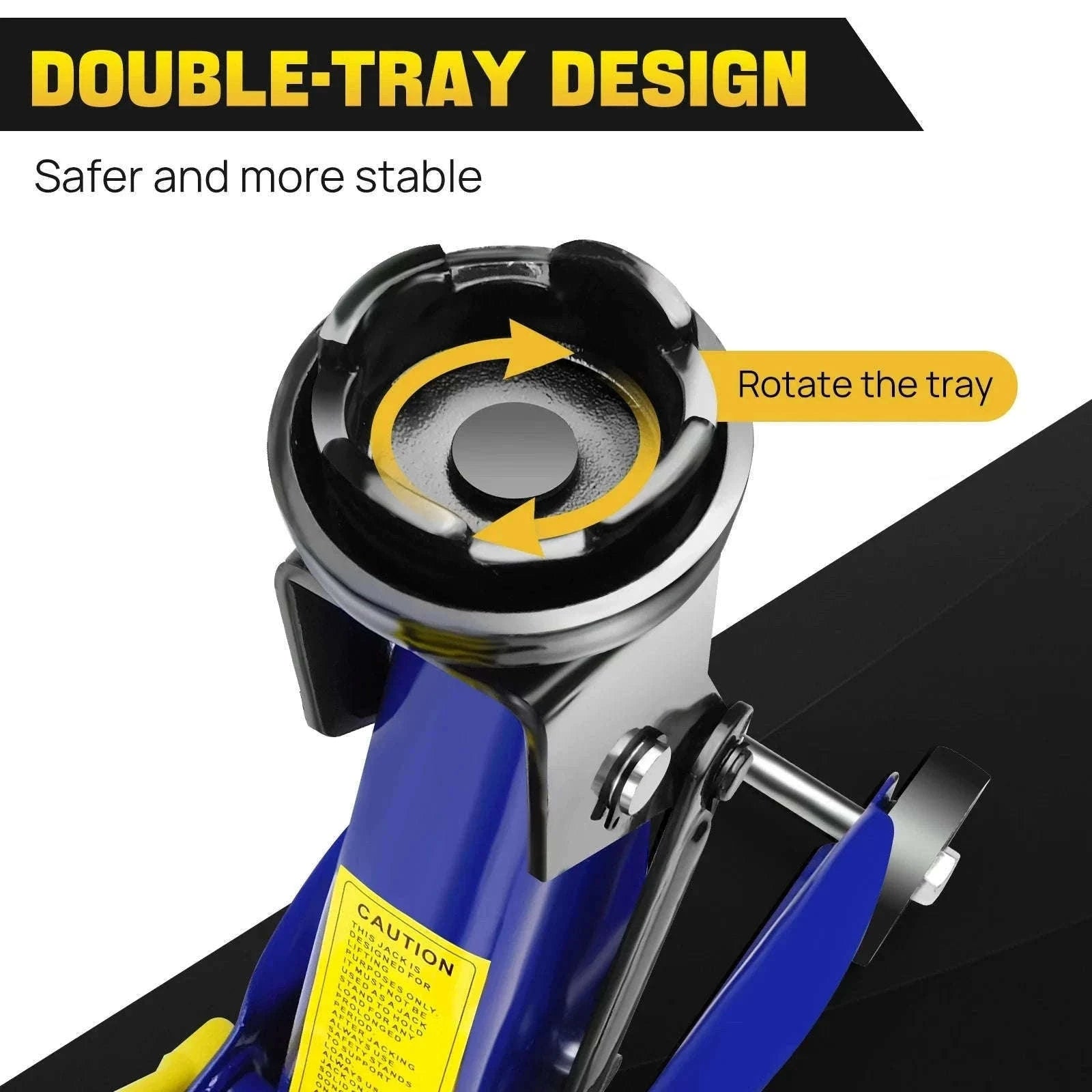 2 Ton Hydraulic Floor Jack & Stand Combo for Garage Repairs-Blue / UNITED KINGDOM