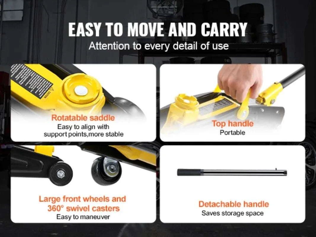 2 Ton Low Profile Floor Jack for Sedans & Small Trucks-United States
