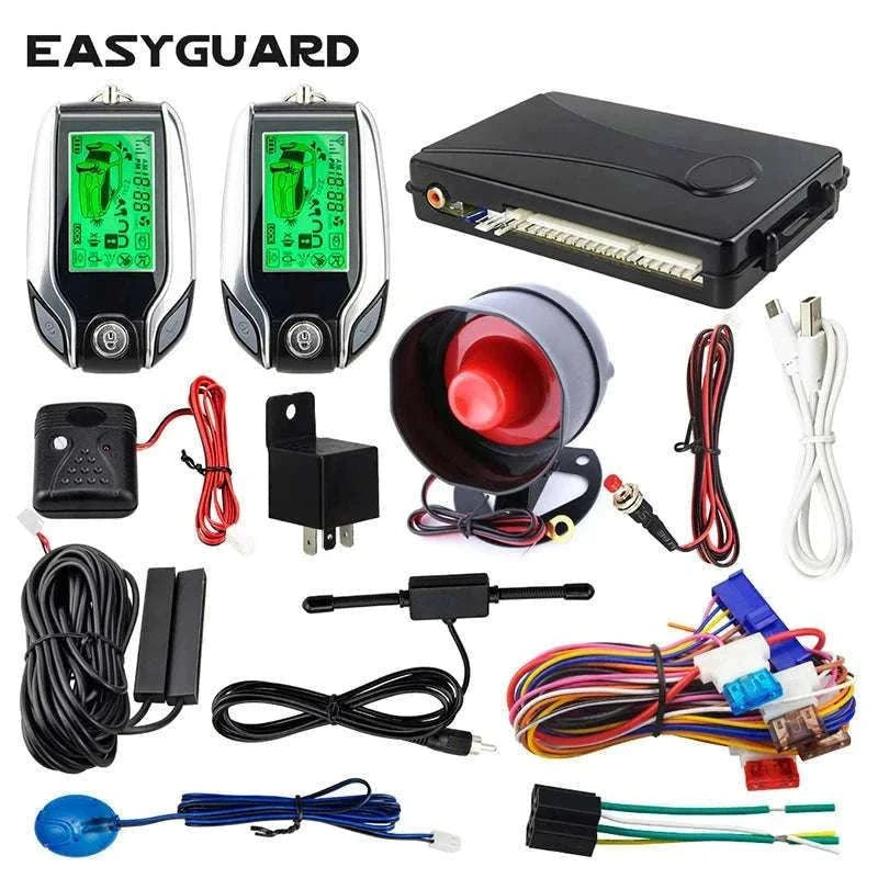 2-Way Car Alarm System with LCD Remote & Keyless Entry PKE-China Mainland