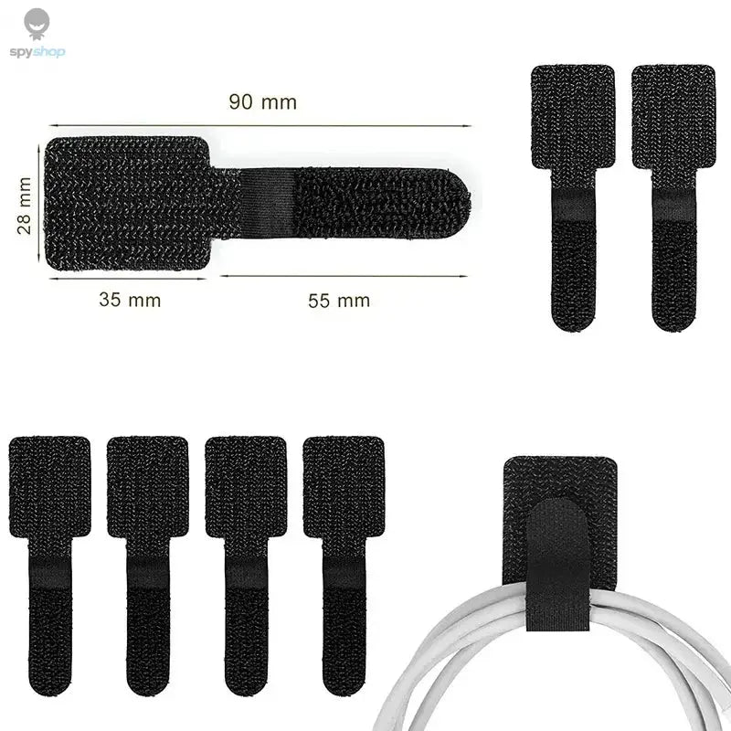 20/10/5PCS Releasable Cable Organizer Ties Mouse Earphones Wire Management Nylon Cable Ties Reusable Loop Hoop Tape Straps Tie Spy-shop.com
